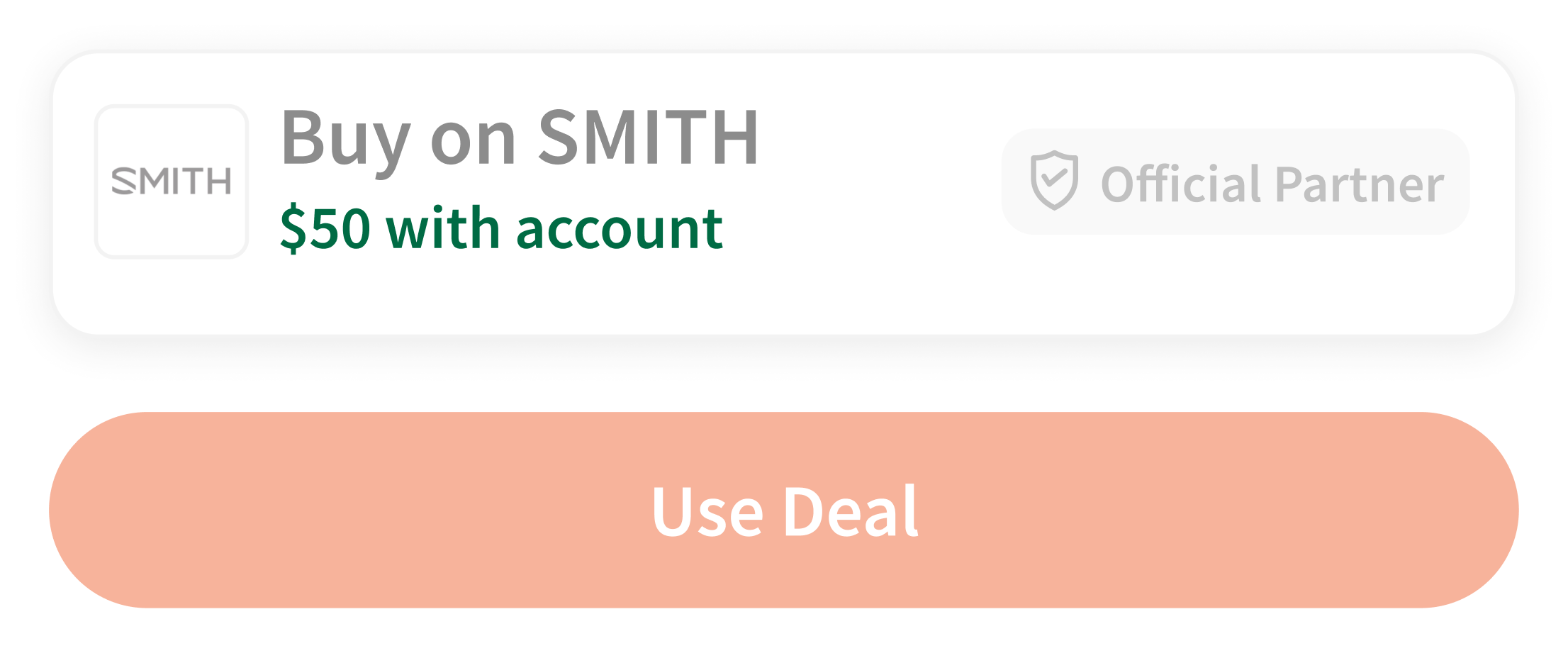 An account-based discount highlighted in the redirect design