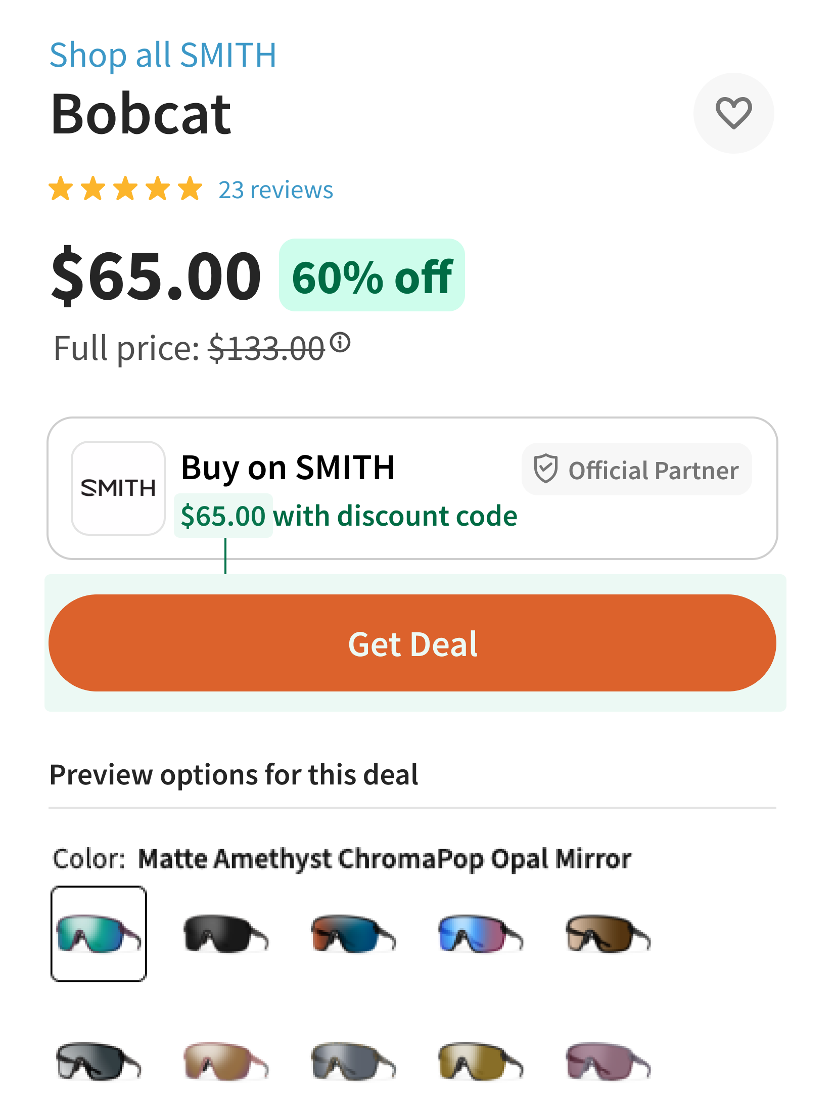 New redirect price design