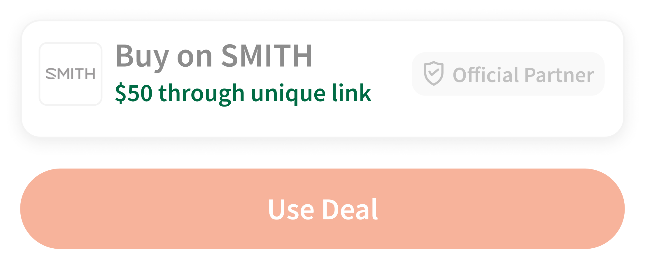 A unique discount link highlighted in the redirect design